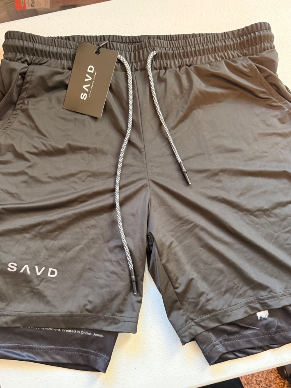 Men’s Black Athletic Shorts with Built-in Liner